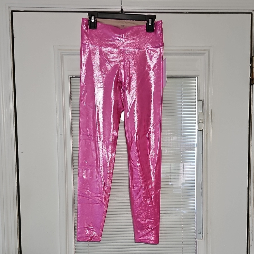 Heroine Sport Metallic Hot Pink Leggings